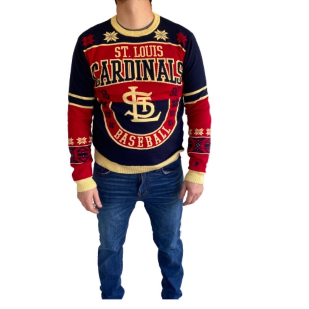 St Louis Cardinals Fans Retro Cotton Sweater Size Large
